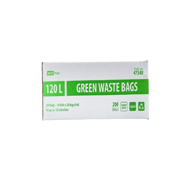 Best Hygiene 120 L Green Waste Bags, 200 Bags