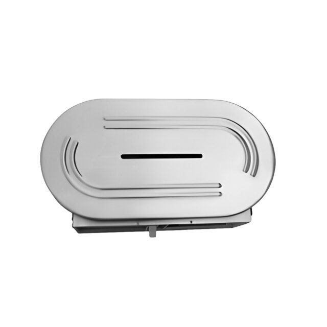Stainless Steel 2 Station, Double Jumbo Toilet Paper Roll Dispenser
