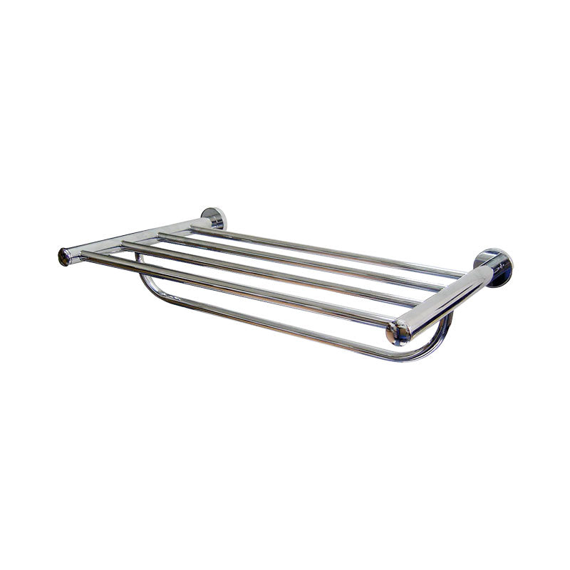 Towel shelf with bar