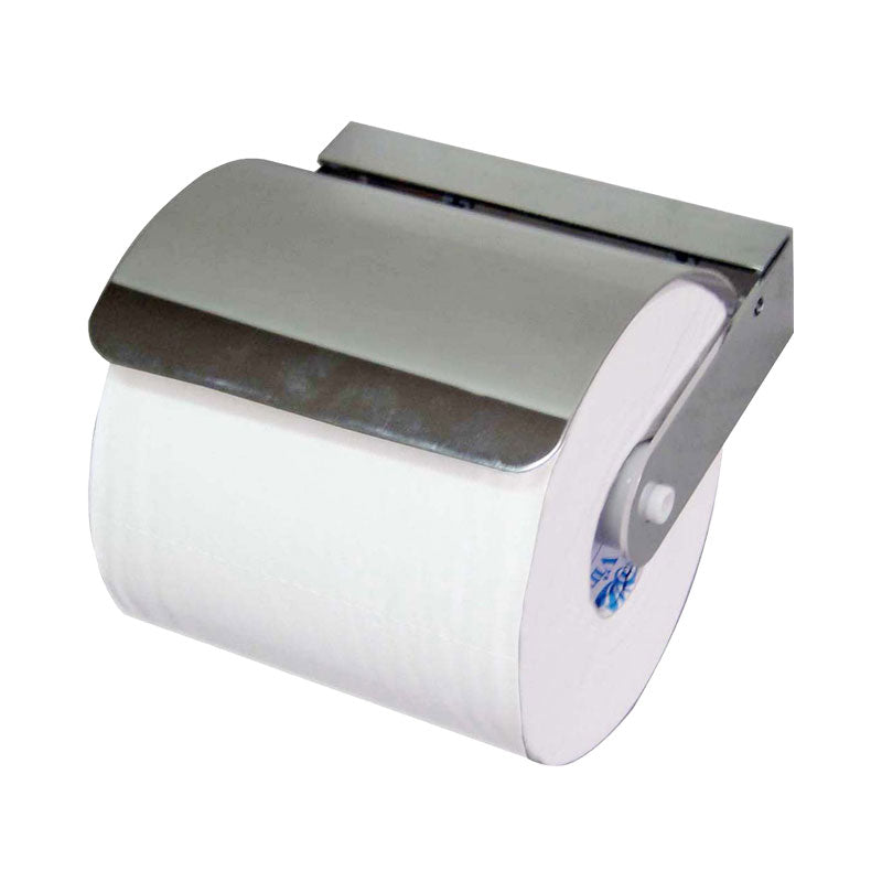 Toilet Paper Holder with Lid Chrome Brass 121mm