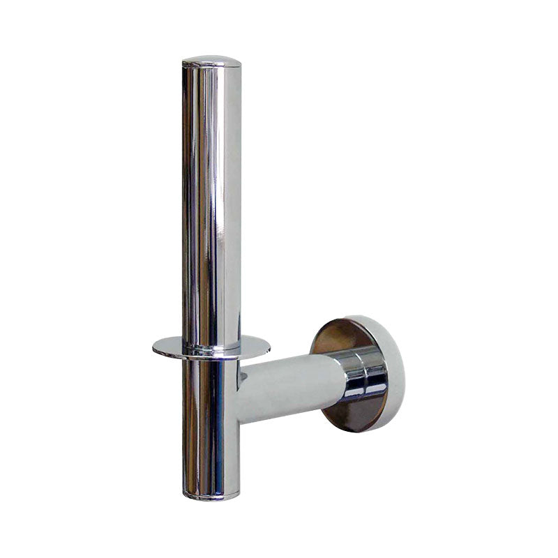 Chrome wall-mounted shower arm on a white background