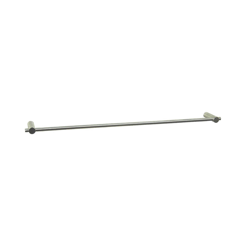 Metal rod with two brackets on a white background