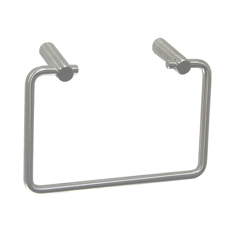 Metallic towel holder on a white background