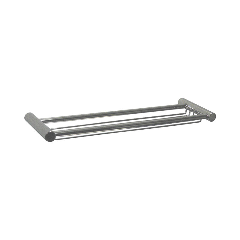 Metal towel rack on a white background