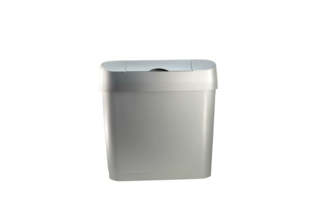 Automatic Sanitary Bin, Silver, 15 L