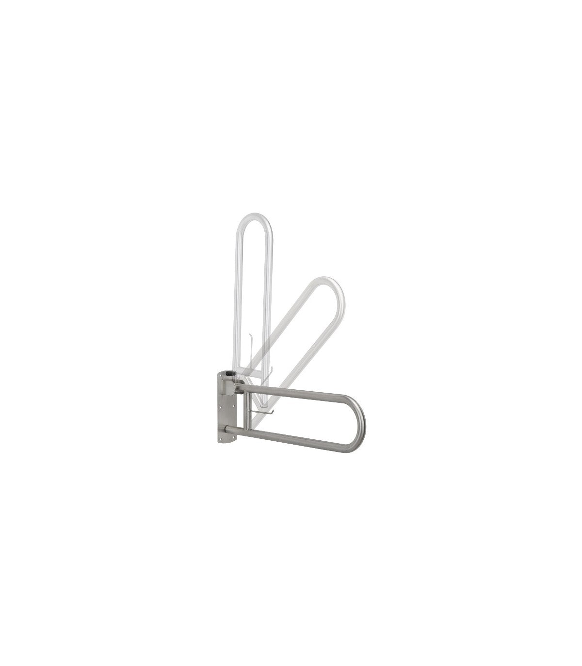 New swing-up grab bar satin