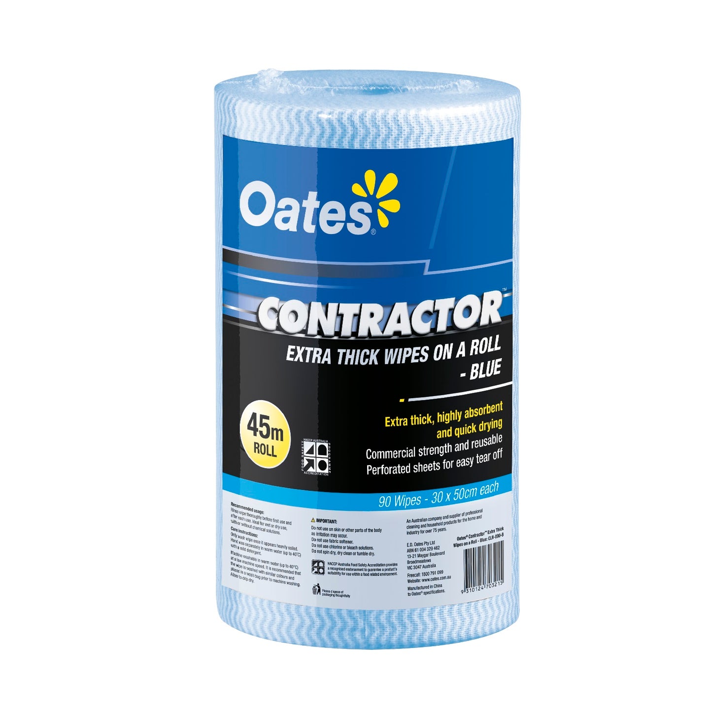 Oates Contractor Extra Thick Wipes on a Roll