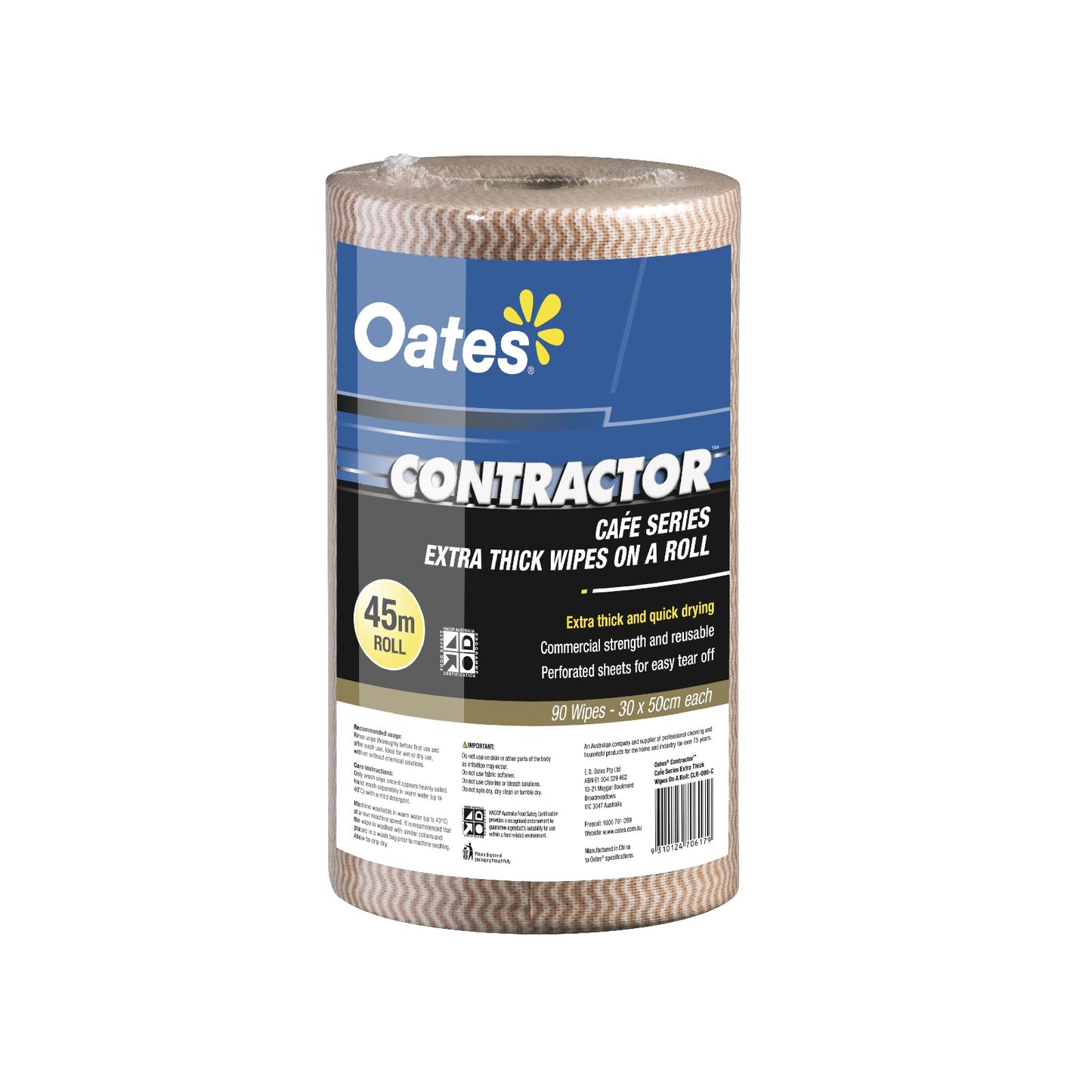 Oates Contractor Extra Thick Wipes on a Roll
