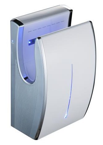EuroMAX Premium Hand Dryer White With Chrome Panels