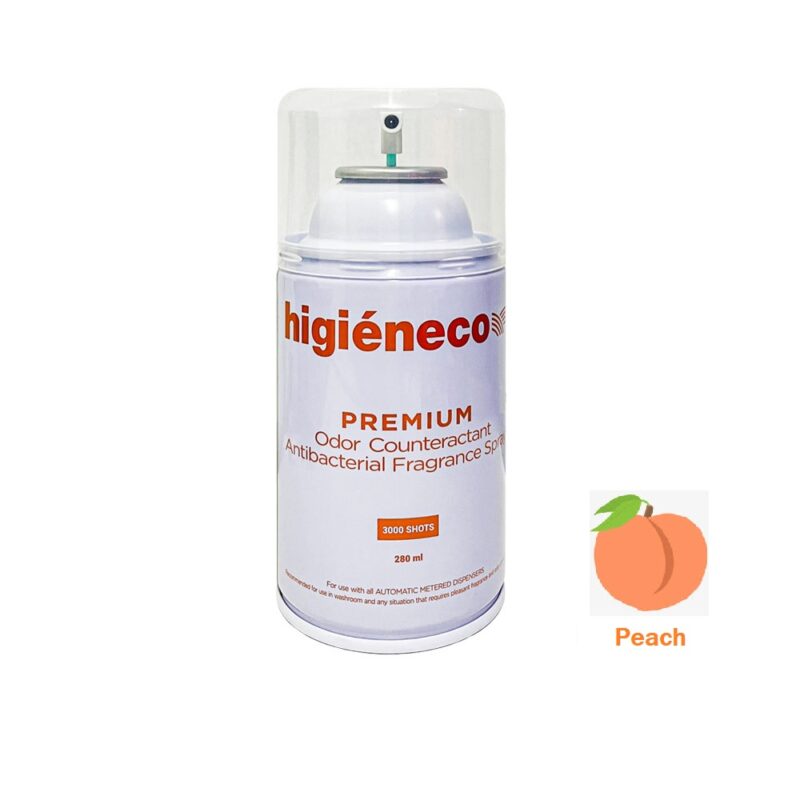 Higieneco Peach Premium Fragrance Refill, Antibacterial, 280 mL, 3000 Sprays