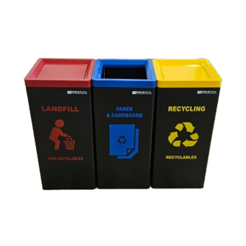 Maxbin Three Colour Recycling Stations