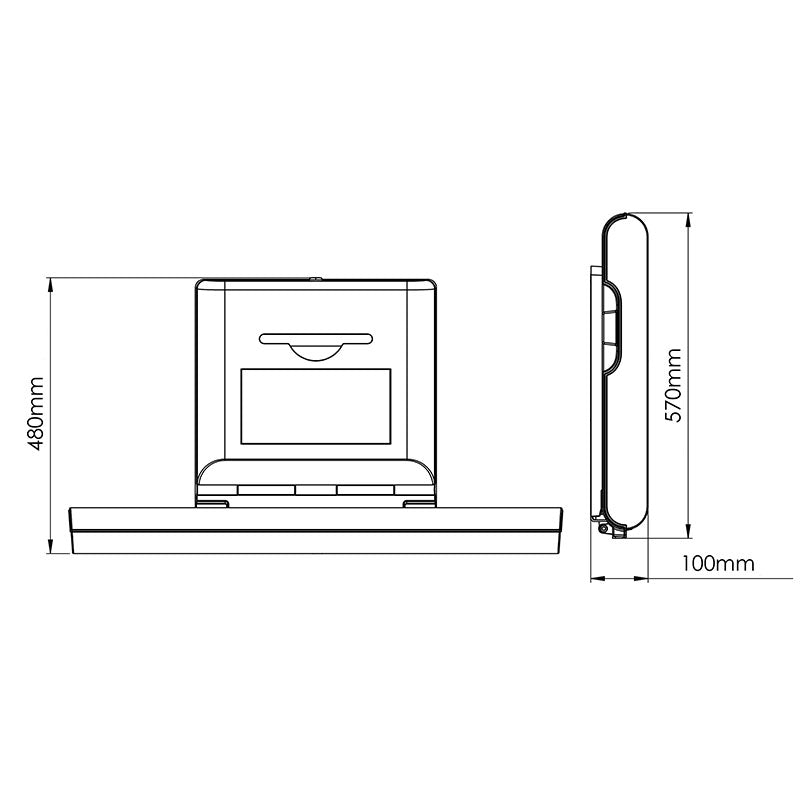 Mediclinics Babymedi Vertical Baby Changing Station with Ioniser
