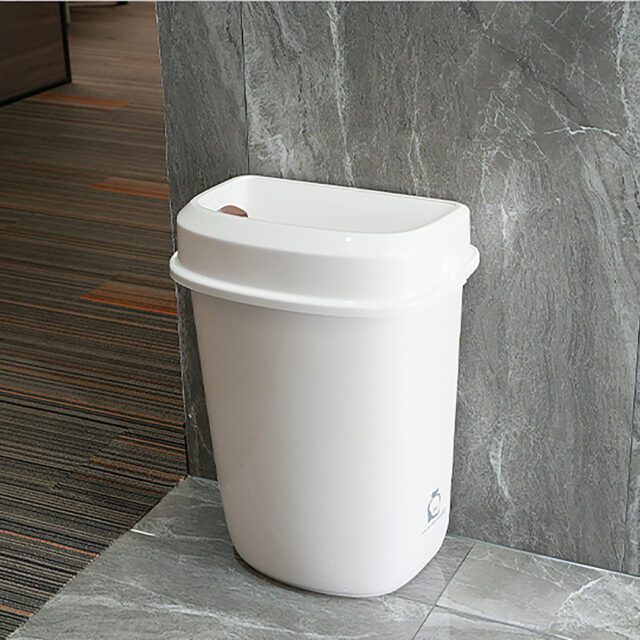 Multi Curved Trash Bin, Floor Standing or Wall Mounted, Black, 32 L