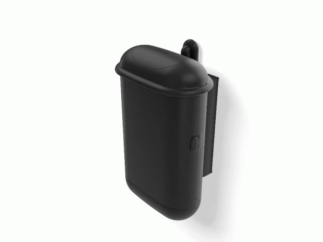 Pod Petite Black Manual Sani Bin POD-HB