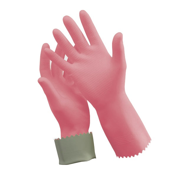 Silver Lined Rubber Gloves, Size 8