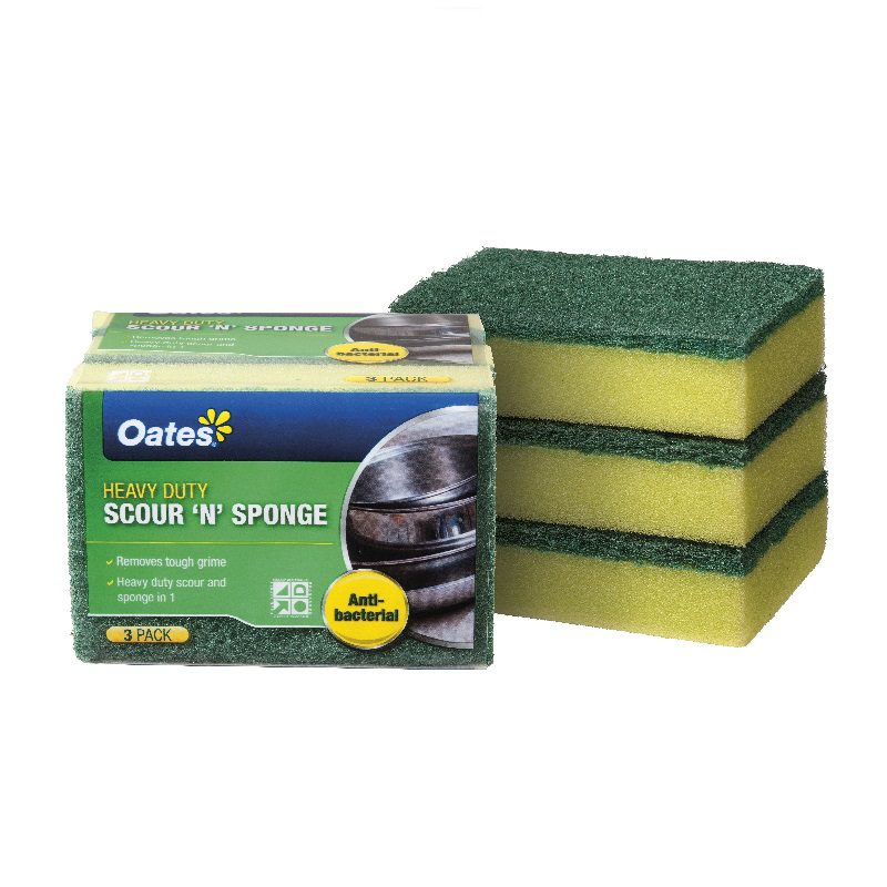 DuraFresh Antibacterial Scour 'N' Sponge, 3 Pack