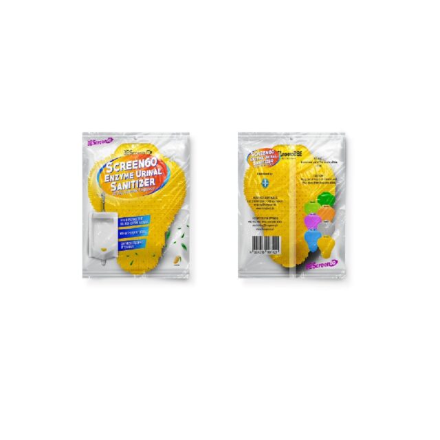 Screen60 Enzyme Urinal Sanitizer, Mango Loco, Yellow