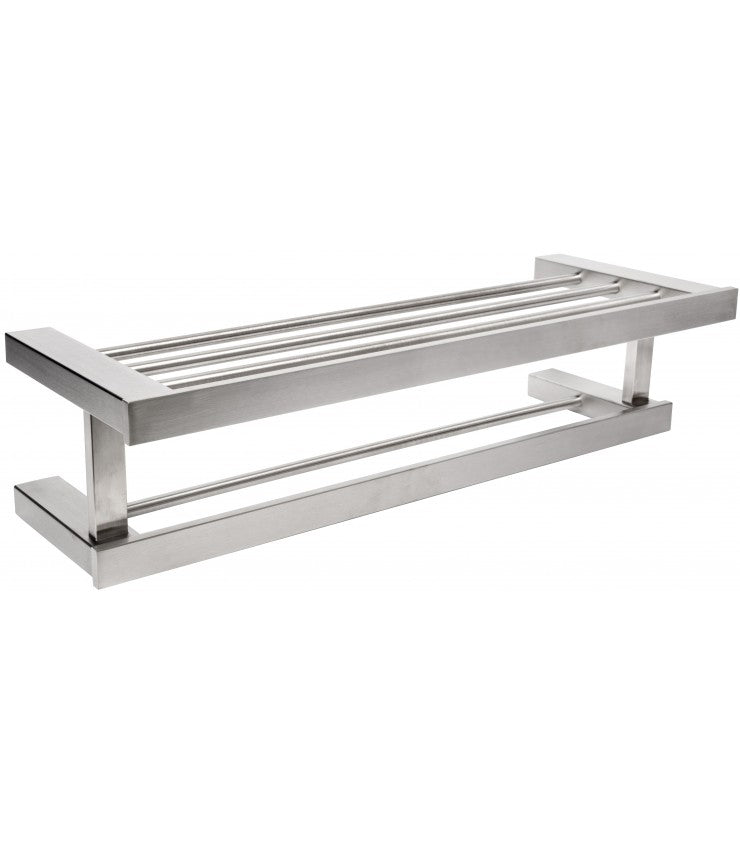 Harmonia Towel Shelf with Bar Satin