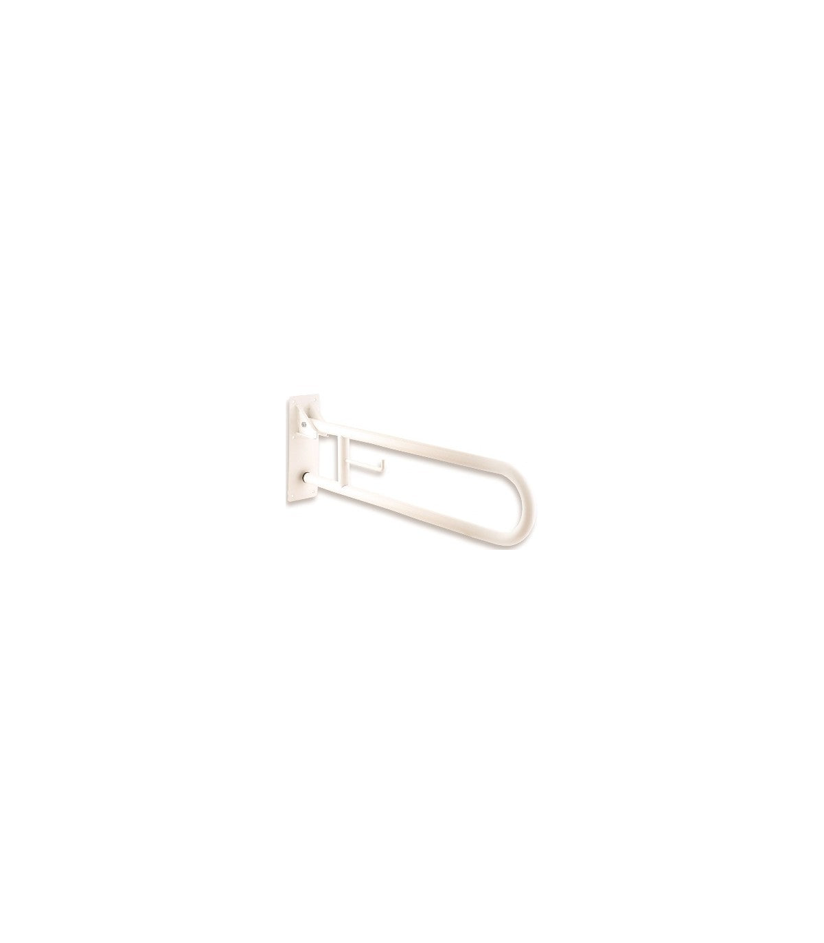 Mediclinics Swing-Up Grab Bar with Built-In Toilet Paper Holder