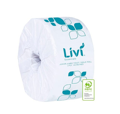 Livi Essentials Junior Jumbo Toilet Tissue 2 Ply 120m