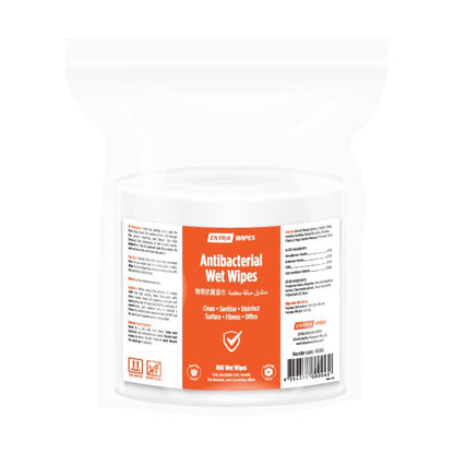 Extra Antibacterial Wet Wipes, 800 sheets