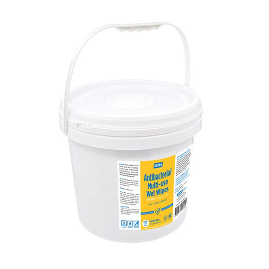Extra Antibacterial Multi-Use Wet Wipes Bucket, 1200 sheets