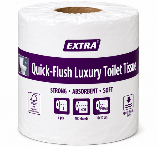 Extra Soft Premium Toilet Paper 2 Ply 400 Sheets - 48 Rolls