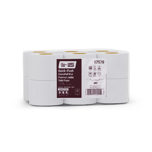 Use LESS CentrePull Mini Premium Jumbo Toilet Paper