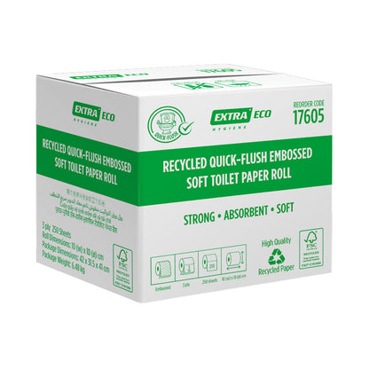 Extra Hygiene Recycled Quick-Flush Toilet Paper