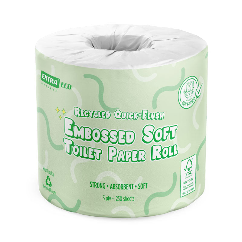 Extra Hygiene Recycled Quick-Flush Toilet Paper