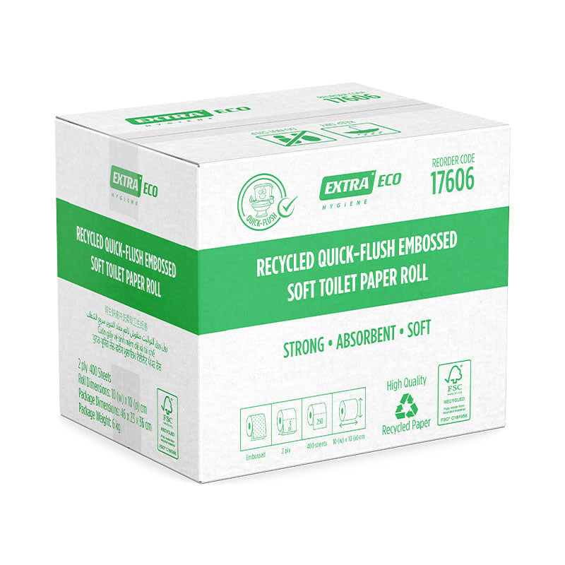 Extra Hygiene Recycled Quick-Flush Toilet Paper