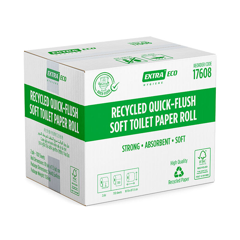 Extra Hygiene Recycled Quick-Flush Toilet Paper