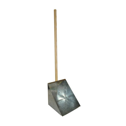 Metal Dust Pan Platform Scoop with Wooden Handle
