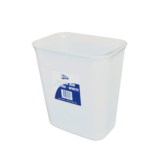 Edco Plastic Bin, White, 10 L