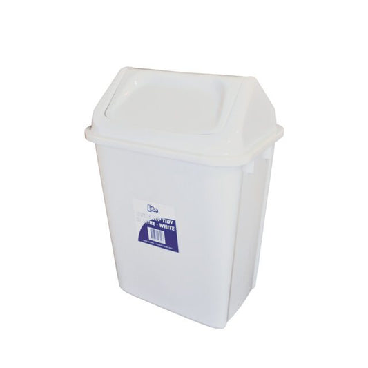 Edco Swing Top Tidy, White, 20 L