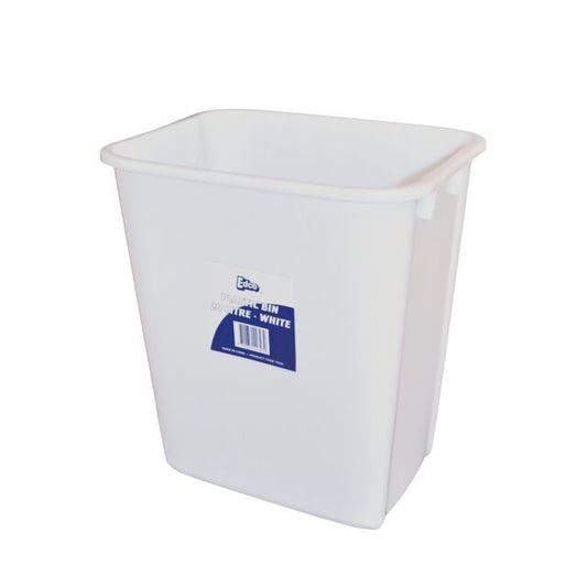 Edco Plastic Bin, White, 20 L