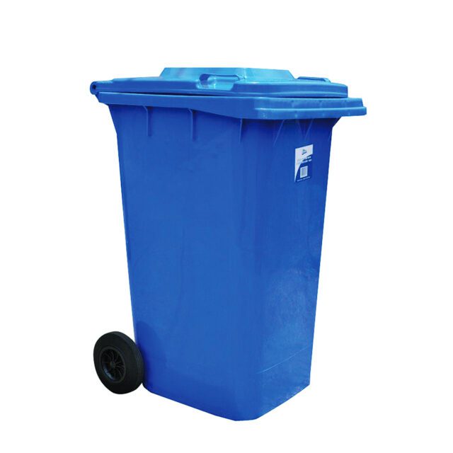 Edco Heavy Duty Bin with Wheels, Blue, 240 L