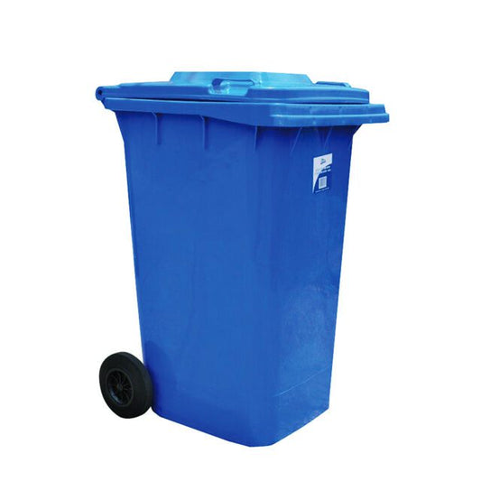 Edco Heavy Duty Bin with Wheels, Blue, 240 L