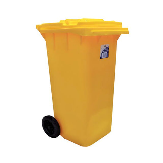 Edco Heavy Duty Bin with Wheels, Yellow, 240 L