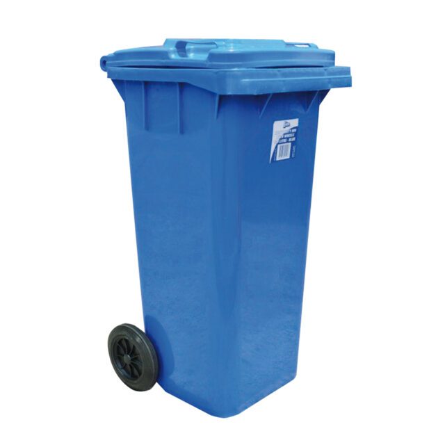 Edco Heavy Duty Bin with Wheels, Blue, 120 L