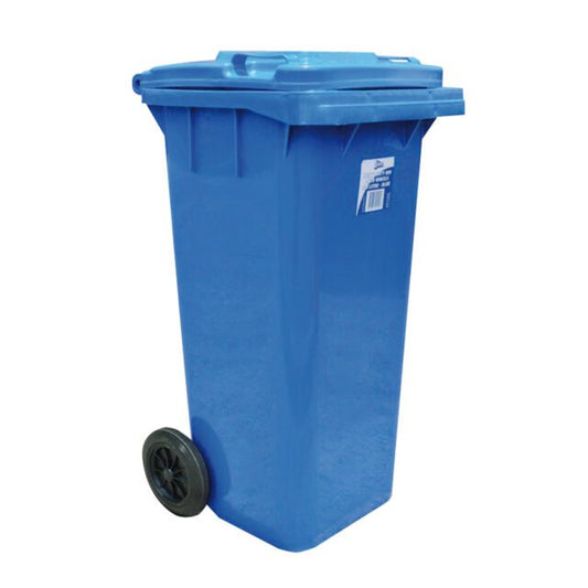 Edco Heavy Duty Bin with Wheels, Blue, 120 L
