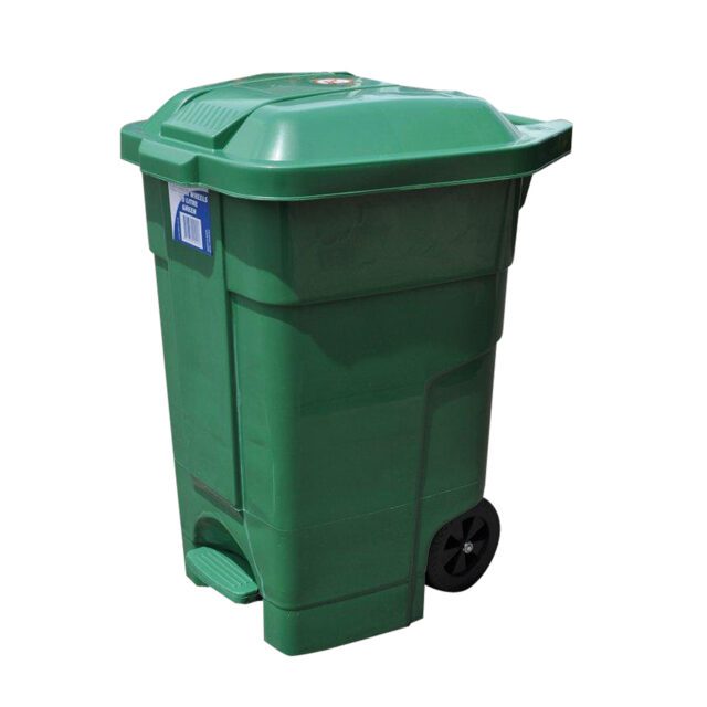 Edco Heavy Duty Bin with Wheels 70L, Green