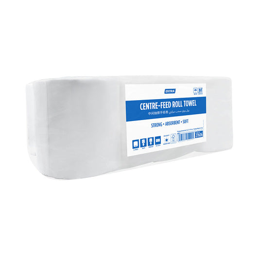 Extra Hygiene Centre-Feed Hand Roll Towel 300 Meters 6 Rolls