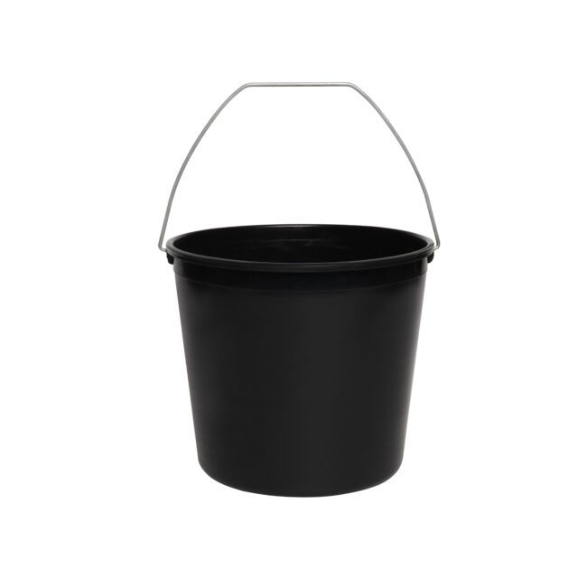 Round Soft Bucket, Black, 10 L