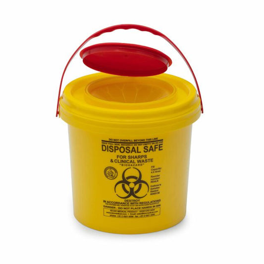 Sharps Container 4.85 L Non-Spill Snap on Lid