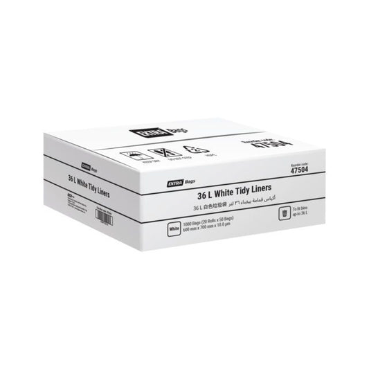Best Hygiene 36 L White Tidy Liners, 1000 Bags