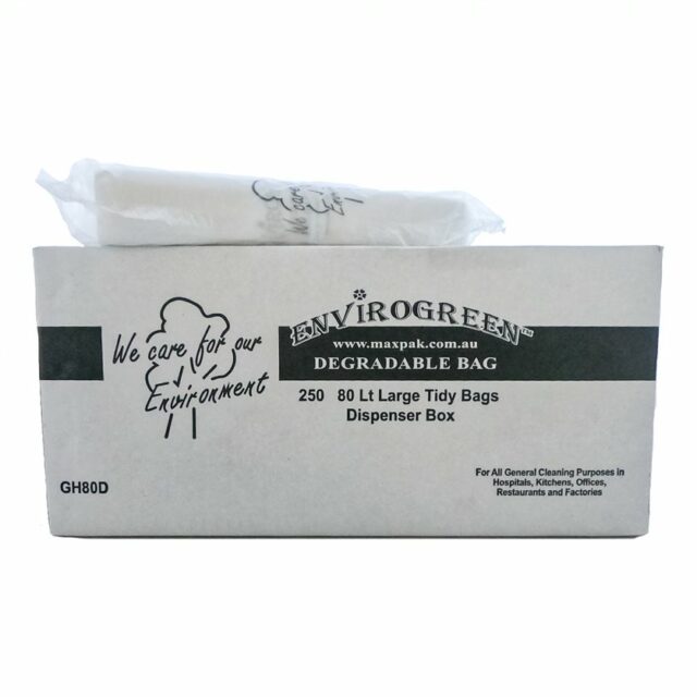 80 L Degradable Natural Garbage Bags, 250 count