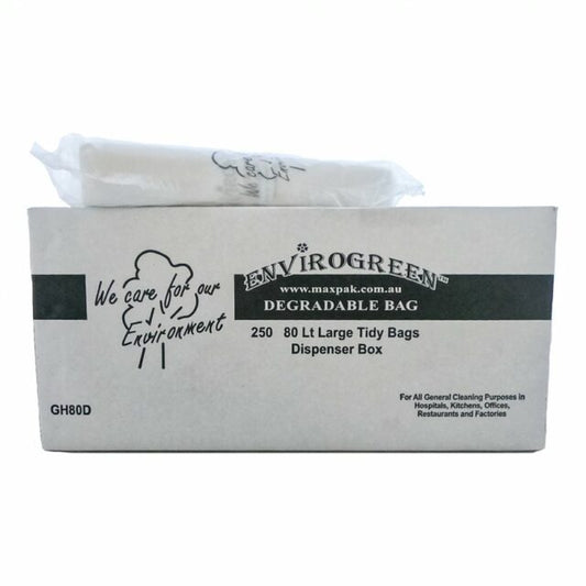 80 L Degradable Natural Garbage Bags, 250 count