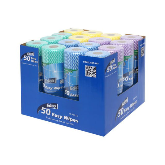 Edco Easy Wipes Roll, 50 Pack