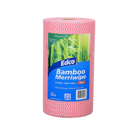 Edco Bamboo Merriwipe Rolls, Red